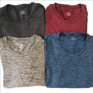 NEW Men's Heathered T-Shirt 4 Colours  Black/Gray  Red, Light Gray, Blue   Sz L